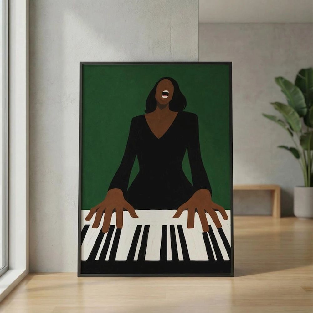 Original acrylic minimalist jazz art expressionist paintings by painter Kenneth Joslin.