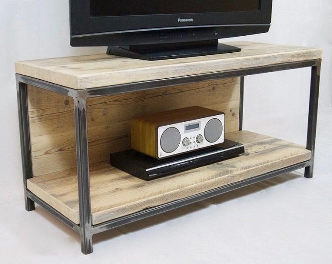 Wood & Metal Entertainment Center