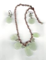 Shrink plastic necklace with copper chain