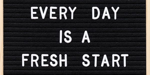 chalkboard "Every Day Is A Fresh Start"