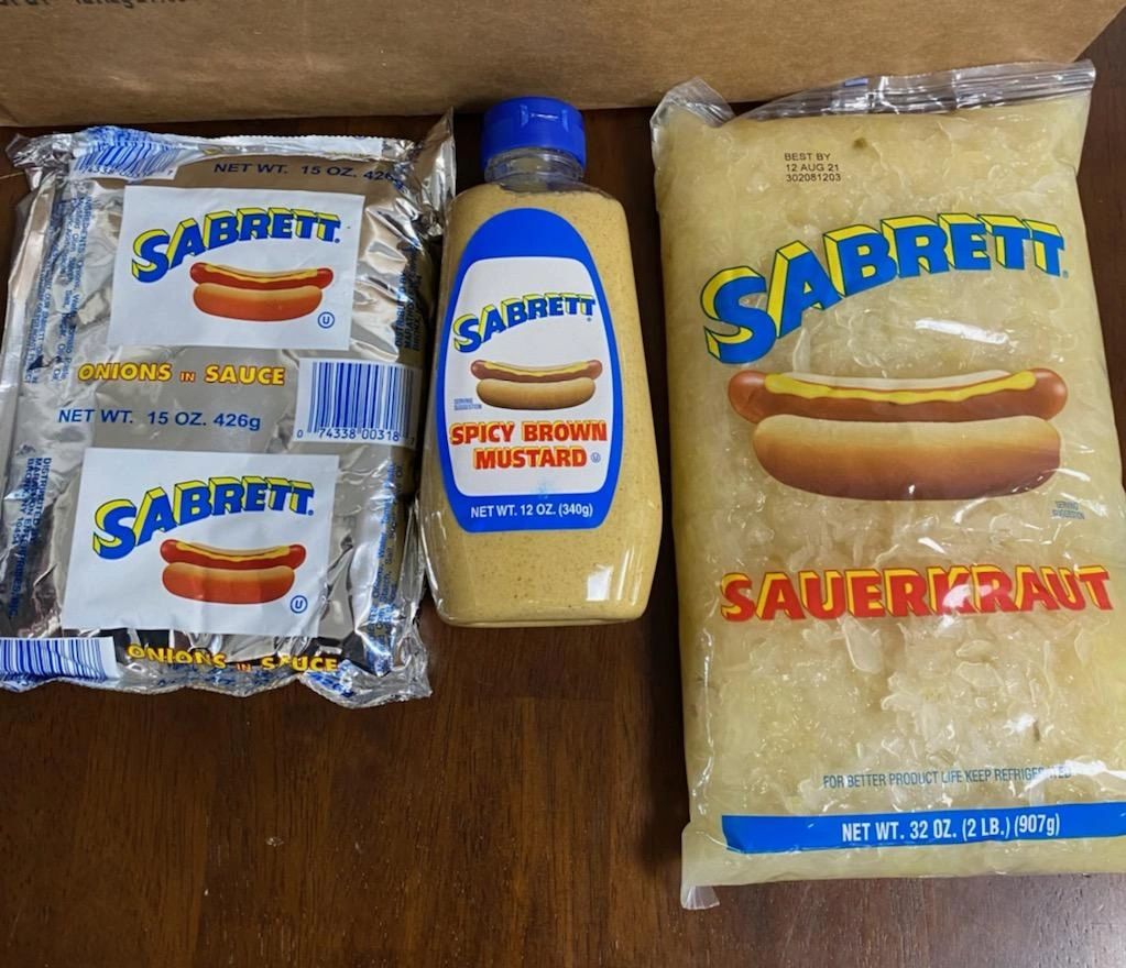 THE THREE TOPS 32 oz Sabrett Sauerkraut, 12 oz Sabrett Squeeze