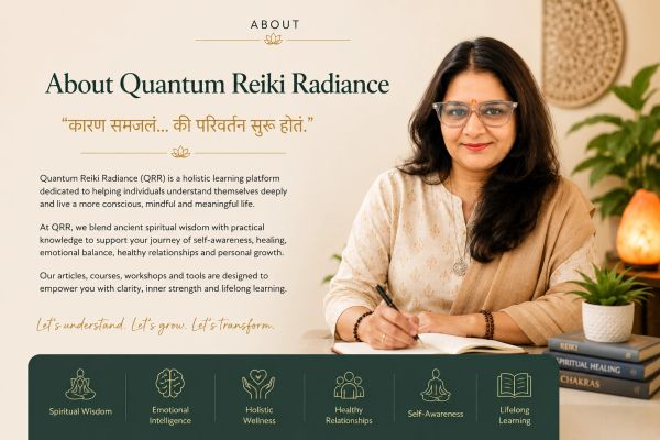 Kalyani Soman, founder of Quantum Reiki Radiance, guiding spiritual learning, meditation, emotional intelligence and holistic wellness.