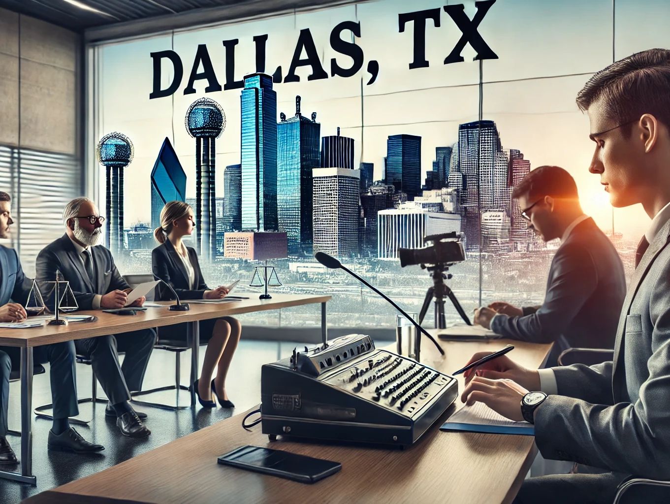 Caption Legal provides Attorneys in Dallas, TX  in-person, remote and hybrid proceeding coverage.