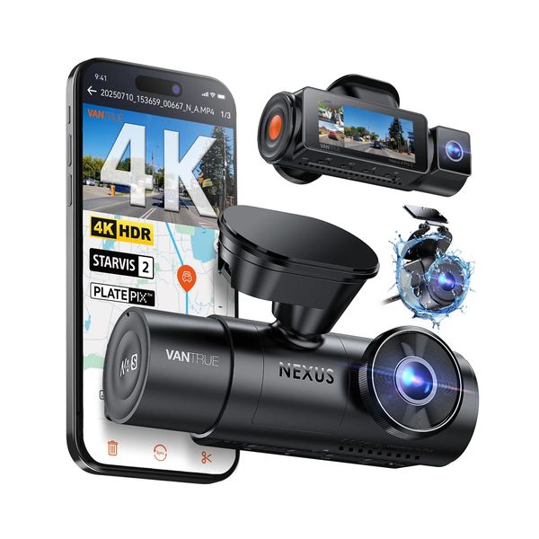 The Vantrue N2X is a dual dash cam with 2.7K front and interior recording. 
