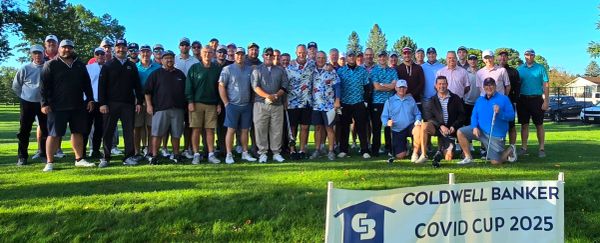 Group photo at Coldwell Banker COVID Cup 2025 golf event.