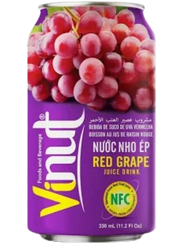 Can of Vimult Red Grape juice drink.