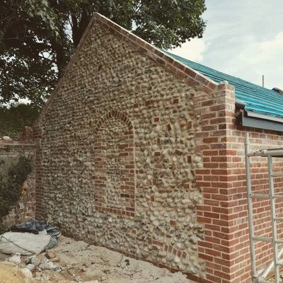Masonary wall for barn restoration 