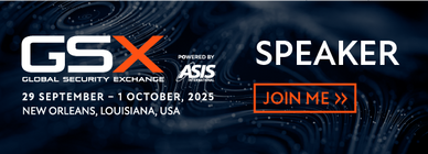 GSX 2025 Speaker signature graphic dark bacground with white and orange text