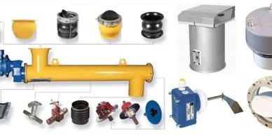 Screw conveyor, butterfly valve, safety valve, level indicator, aeration system and silo filter