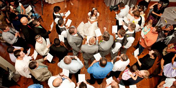 Beautiful Alabama Bride serenaded by wedding DJ