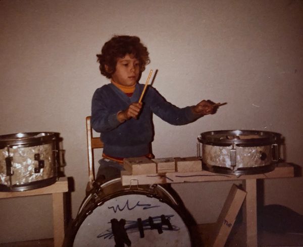 Derek Samuel Reese on drums at seven years old