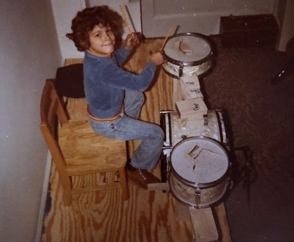 Derek Samuel Reese on drums at seven years old