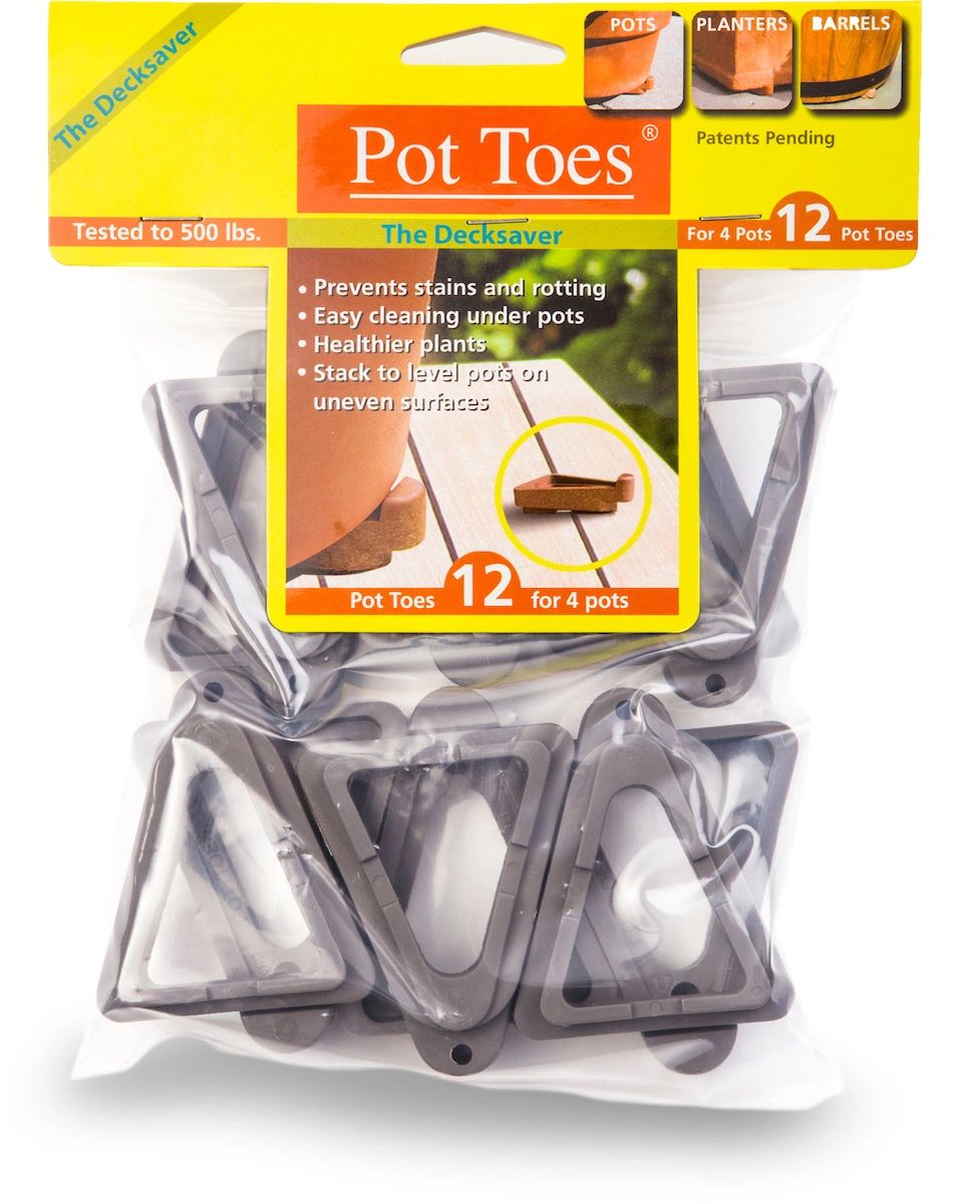 Pot Toes 12 Pack Dark Gray