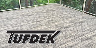 Tufdek™ Designer Driftwood Vinyl Flooring is assembled by one of North America’s leading PVC roof me