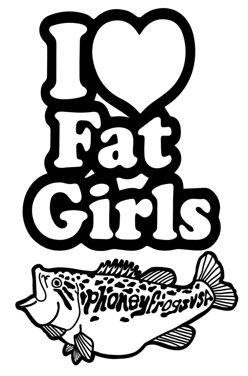 I heart fat girls decal