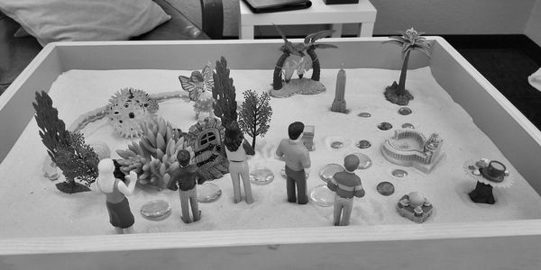 sand tray play art therapy children child counselling Macedon Ranges Sunbury emotional neurodiverse