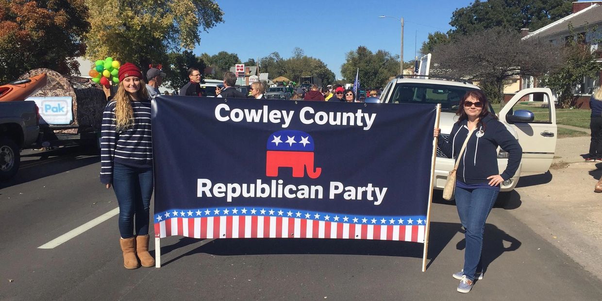Participating in parades to promote the Cowley County Republican Party and Republican Candidates.
