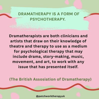 Explanation of dramatherapy as a form of psychotherapy.