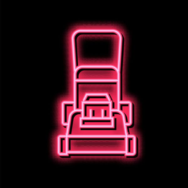 neon picture of a lawn mower