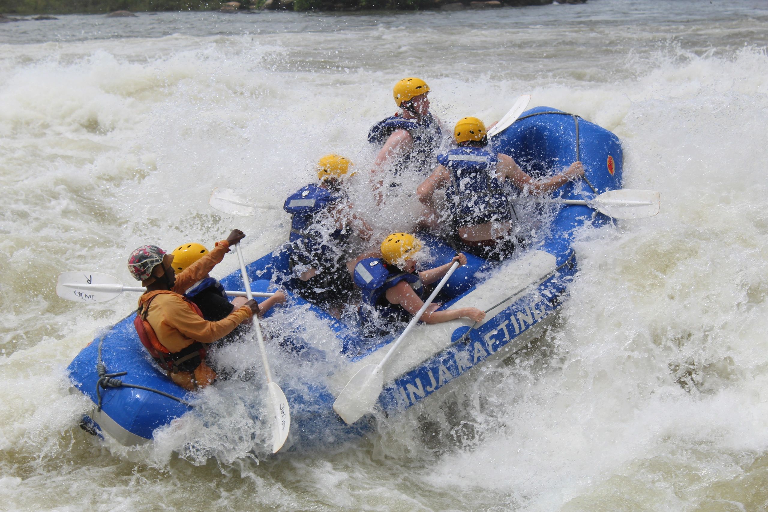 White-water rafting on the River Nile near Jinja during an Eastern Uganda Safari