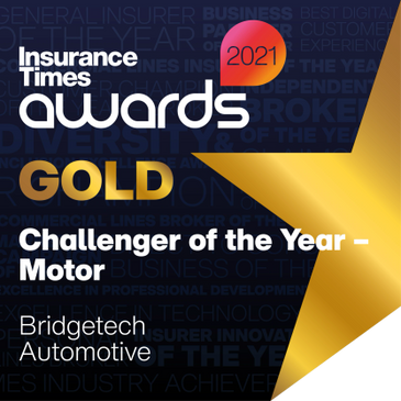Insurance Times award for Challenger of the Year, for Bridgetech Automotive