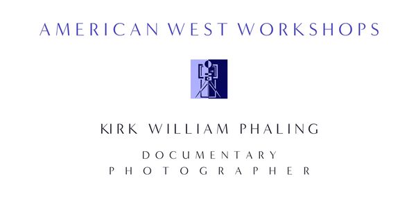 American West Workshops documentary photographer title card.