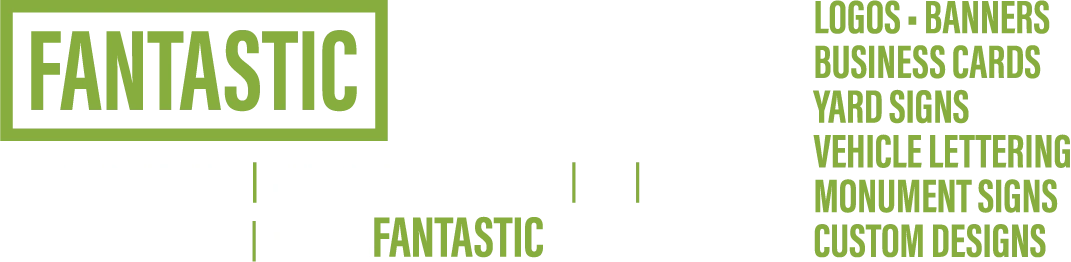 Graphic design services including logos, banners, business cards, and custom signs.