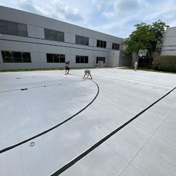 commercial concrete basketball court for public use in Knoxville tn