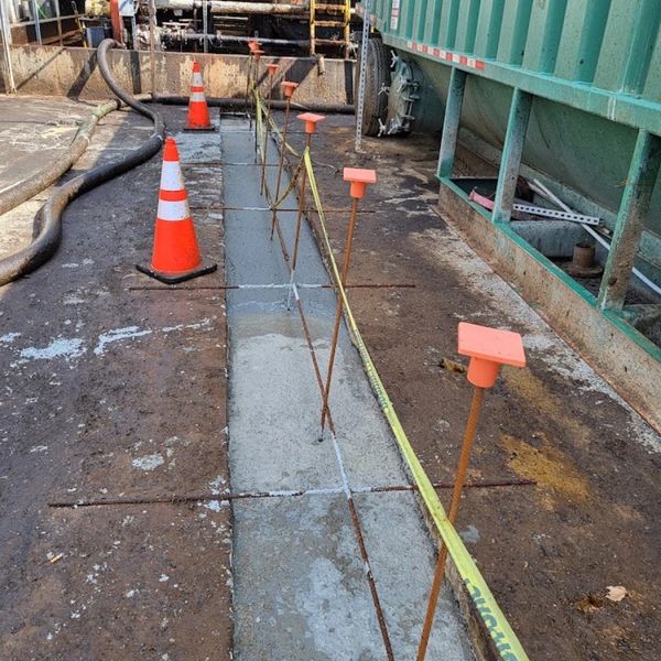industrial concrete trench 