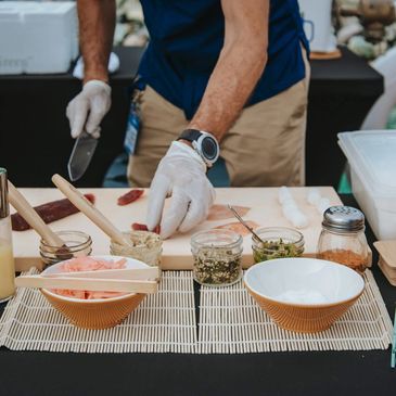 St. Thomas culinary event with Japanese-Caribbean fusion dishes by private chef Nathan Ryan
