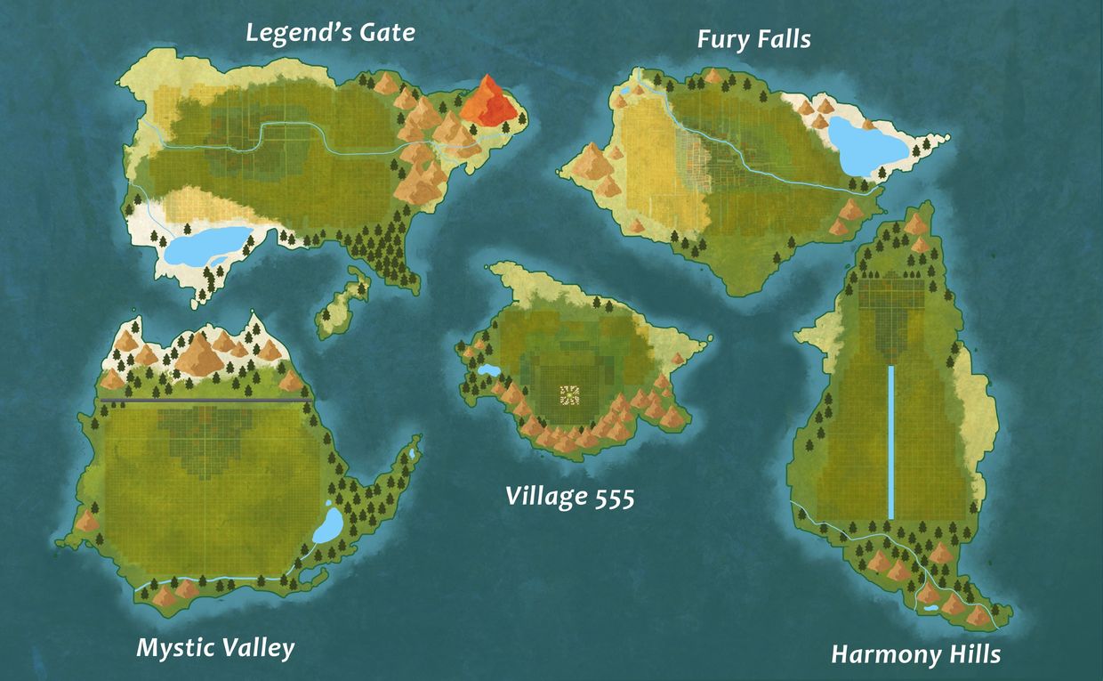 Anime Village Metaverse Islands/Villages map
