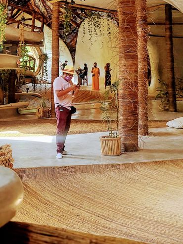 IK Lab in Tulum, Mexico. Man-made museum of Clay, bamboo and other national material