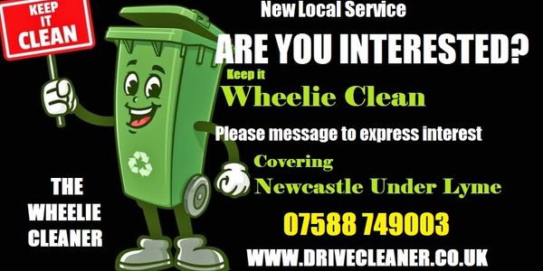 exterior cleaning. Bin washing service. CLEANING BINS IN newcastle Under LyME