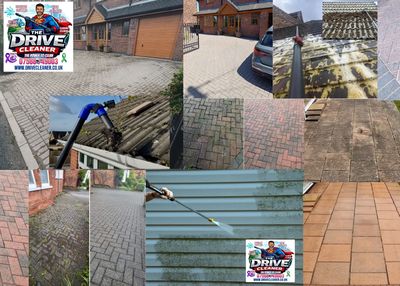 Professional driveway pressure washing results in Newcastle Under Lyme by The Drive Cleaner