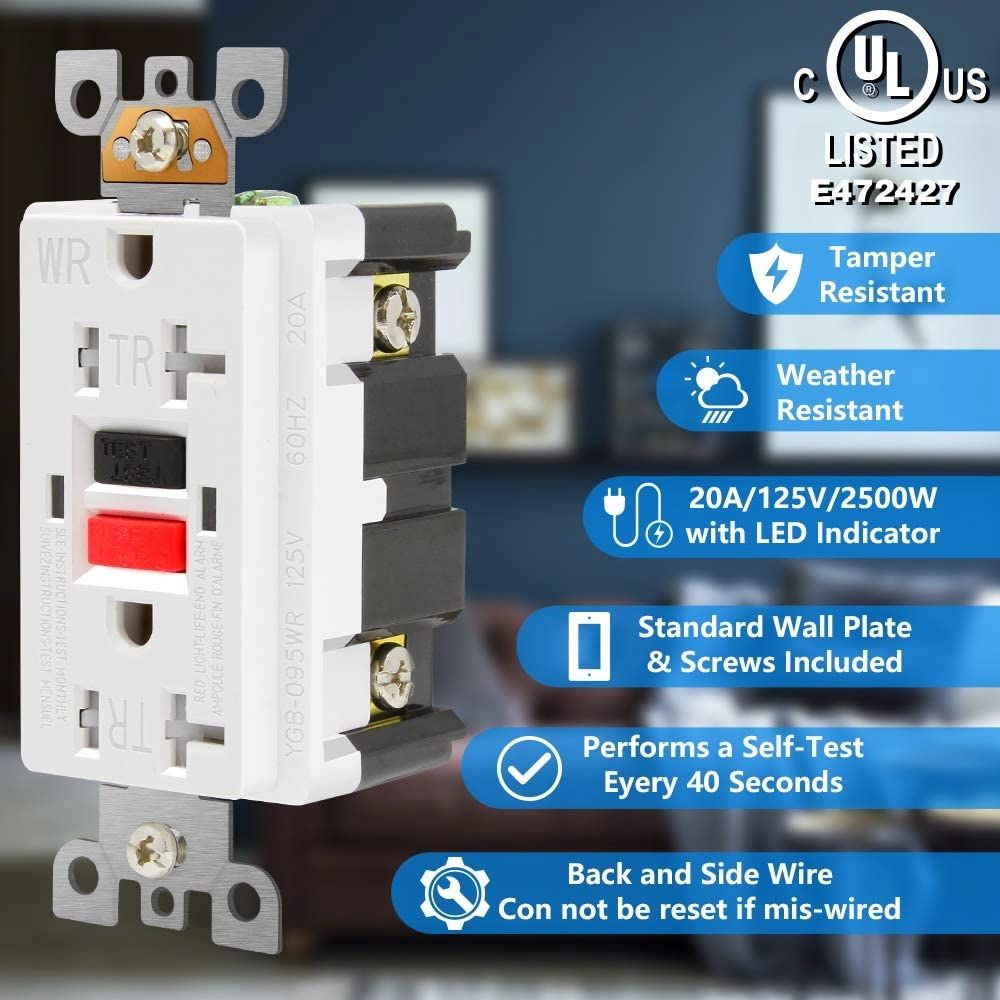 GFCI Outlet 20 Amp, UL Listed
