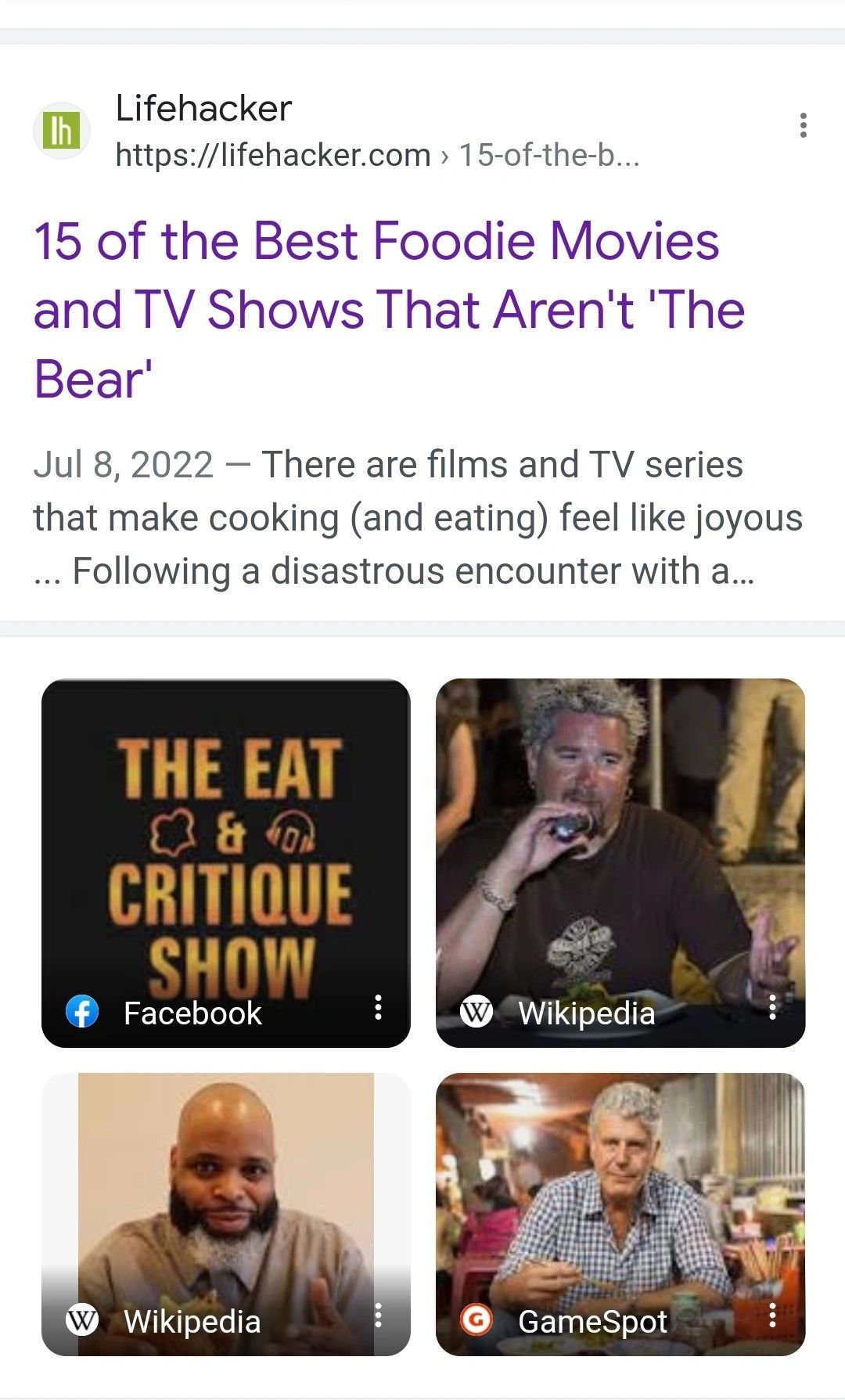 The Eat and Critique was voted as one of the best foodie movies and TV shows that aren't The Bear.