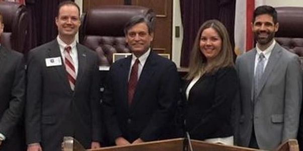 Jacob Rush at the Florida Supreme Court with Chief Justice Labarga.