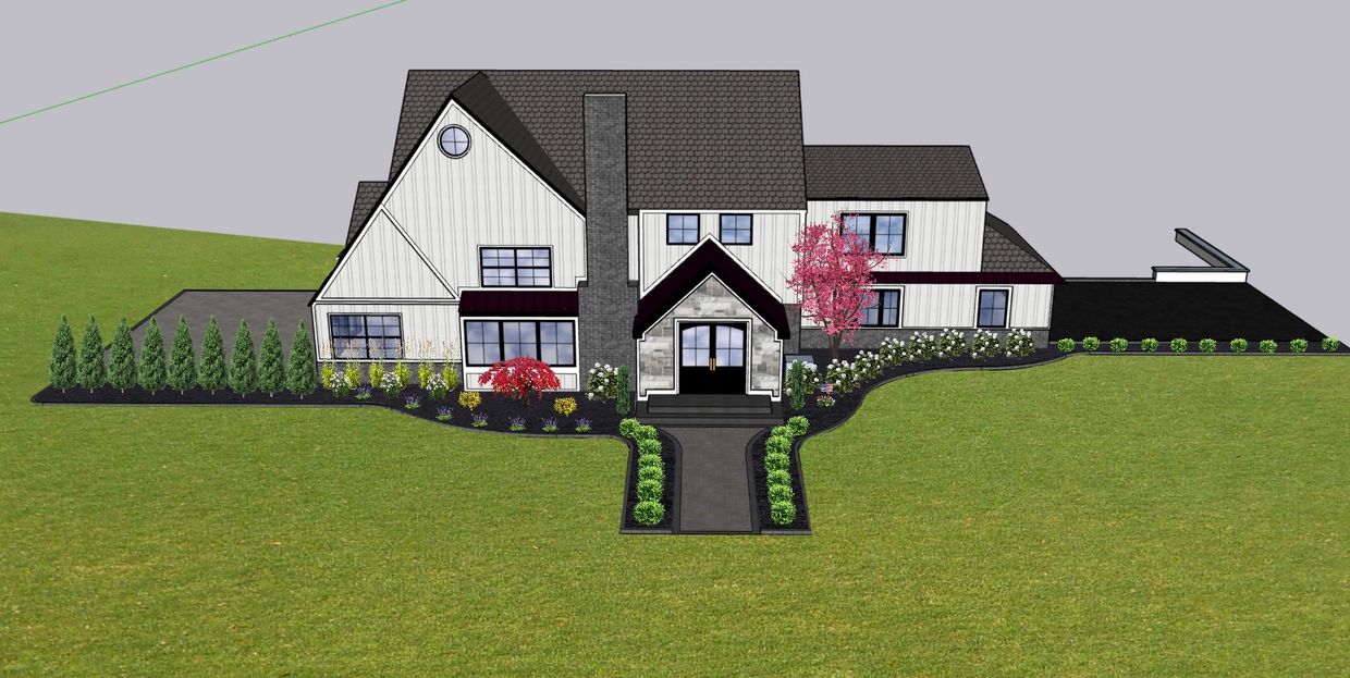3D design of plant and hardscape layout