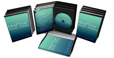 CD and DVD set titled 'Mind Over Money Mastery' by Myron Golden.