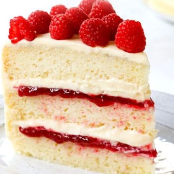 moist and fluffy raspberry cake