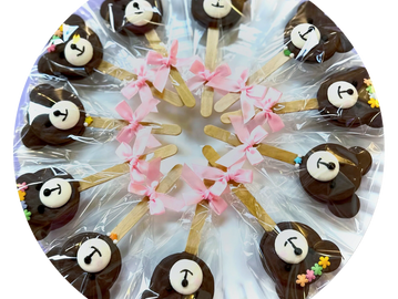 Oreo chocolate covered cookies in the shape of bears
