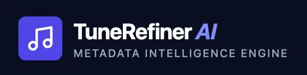 Logo of TuneRefiner AI Metadata Intelligence Engine.
