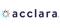 Logo of Acclara with colorful dot design and dark text.
