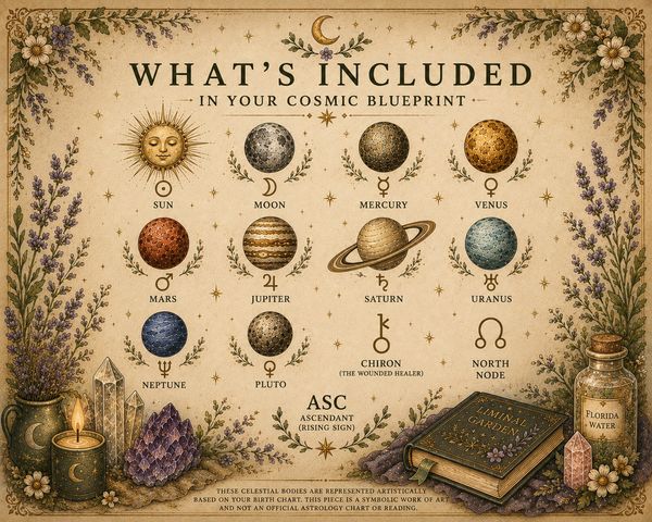 Artistic depiction of celestial bodies in a cosmic blueprint.