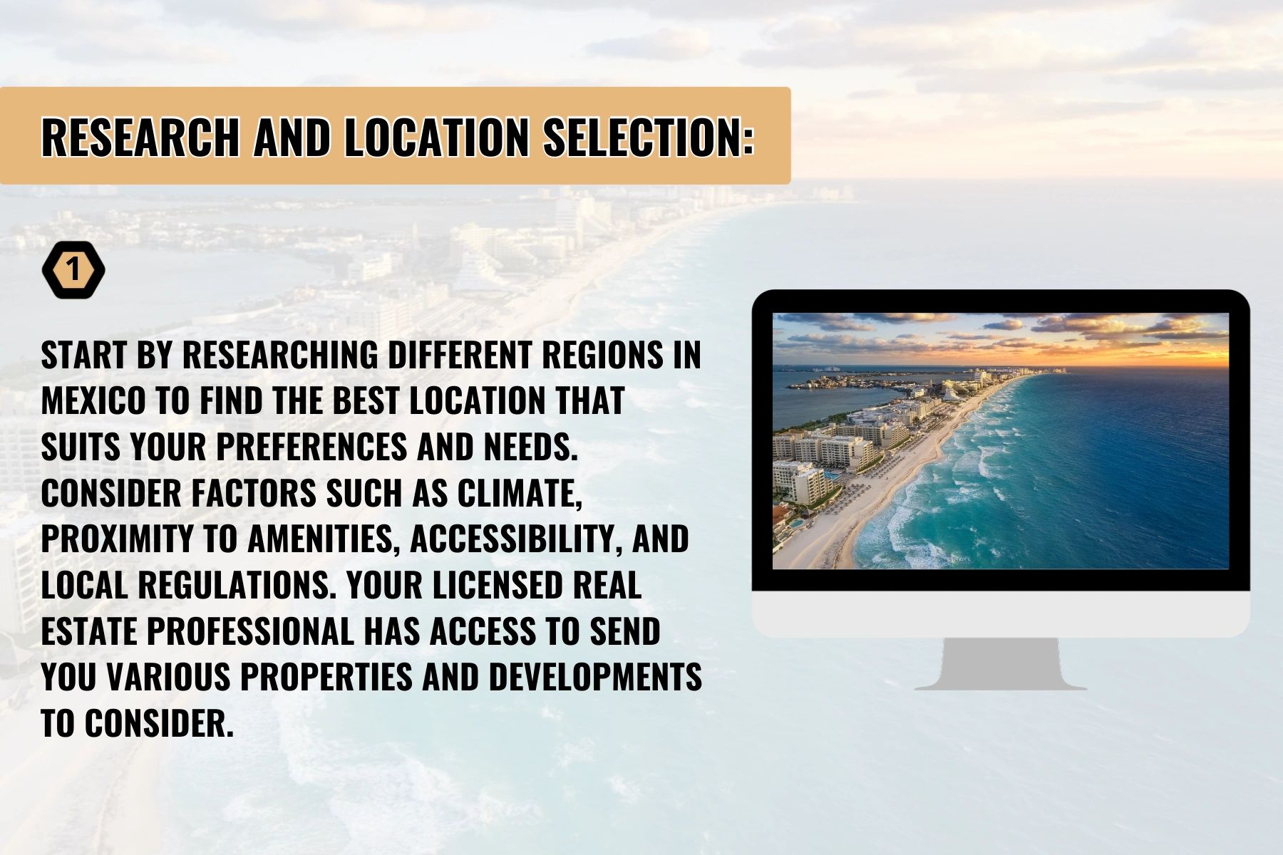 Research and location to find the best place for you in invest. 