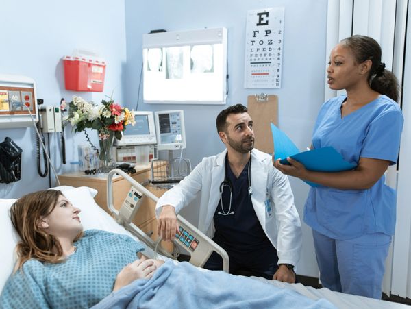 Doctor, nurse and patient in the hospital