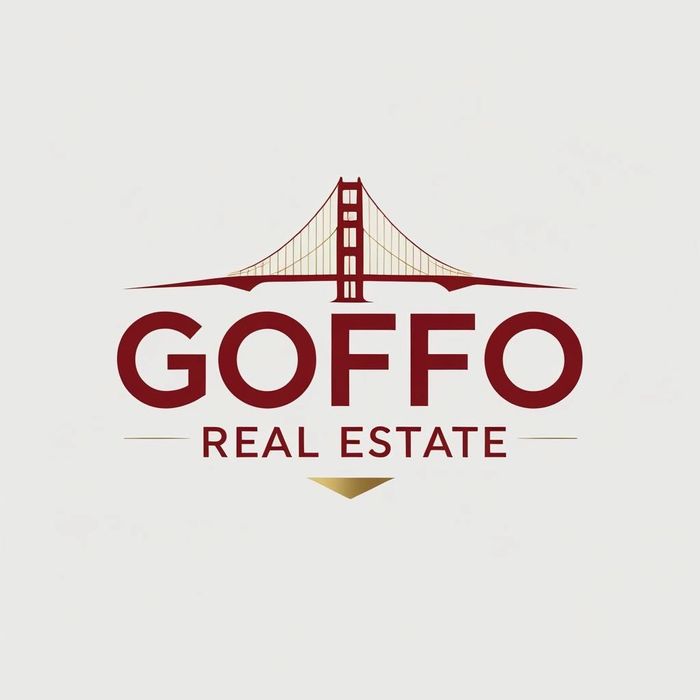GOFFO Real Estate logo featuring a stylized bridge design. Golden Gate Bridge.  Real Estate San Francisco. Local agent with leasing and sales experience.