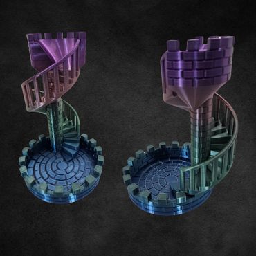 STAIRCASE CASTLE DICE TOWER