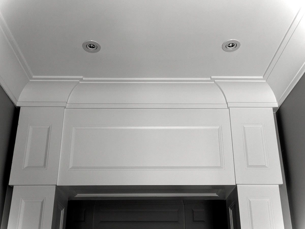 polystyrene crown moulding with plaster coating