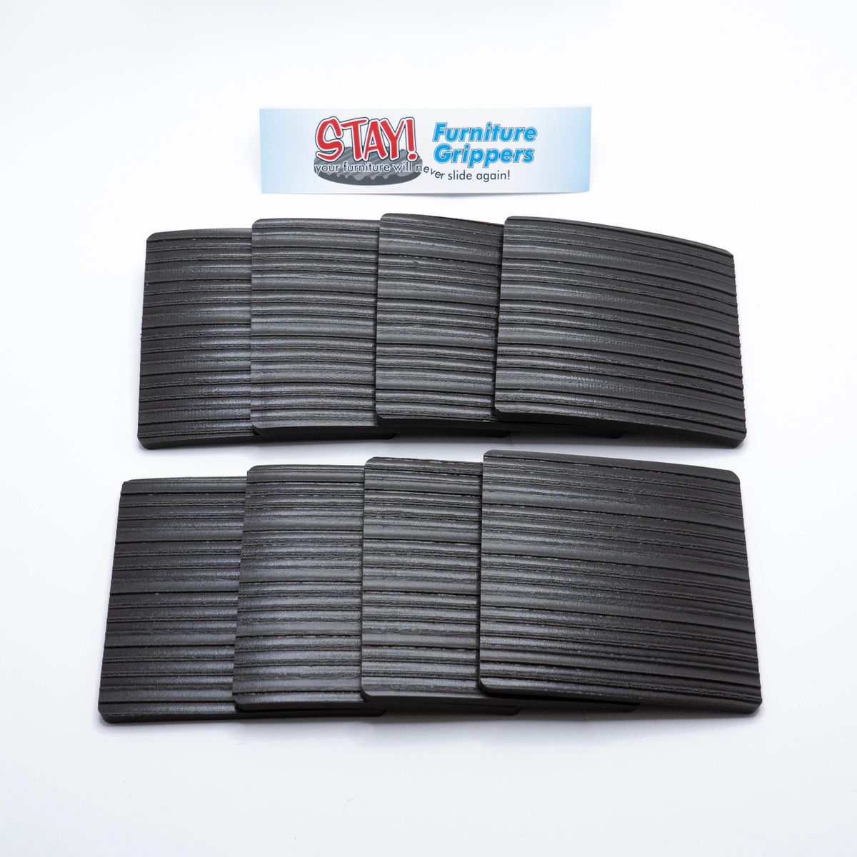 6 Inch Square STAY! Furniture Grippers, Two Sets